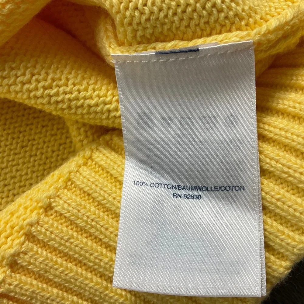 Lands End Drifter 100% Cotton Crewneck Raglan Sweater Mens Medium 38-40‎ Yellow